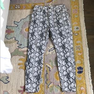 FRAME Snake Print Jeans